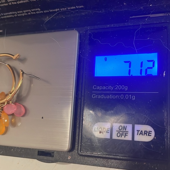 1.75” gold plated hypoallergenic Cleopatra open hoop latch back earrings - Picture 10 of 12